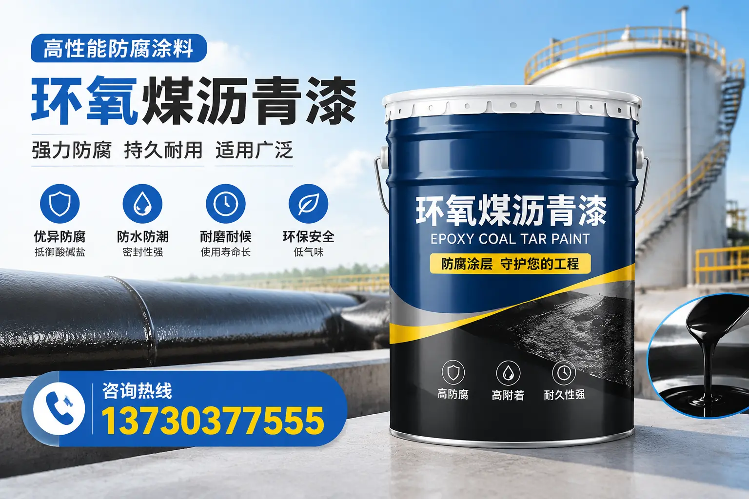 环氧煤沥青漆的耐久性分析，适合丹东的使用场景